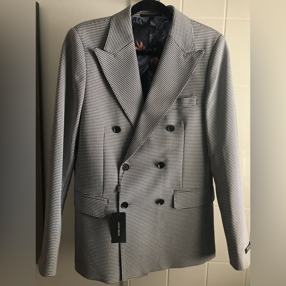 Gianni Feraud Slim Fit Double Breasted Jacket Blazer - Picture 2 of 8